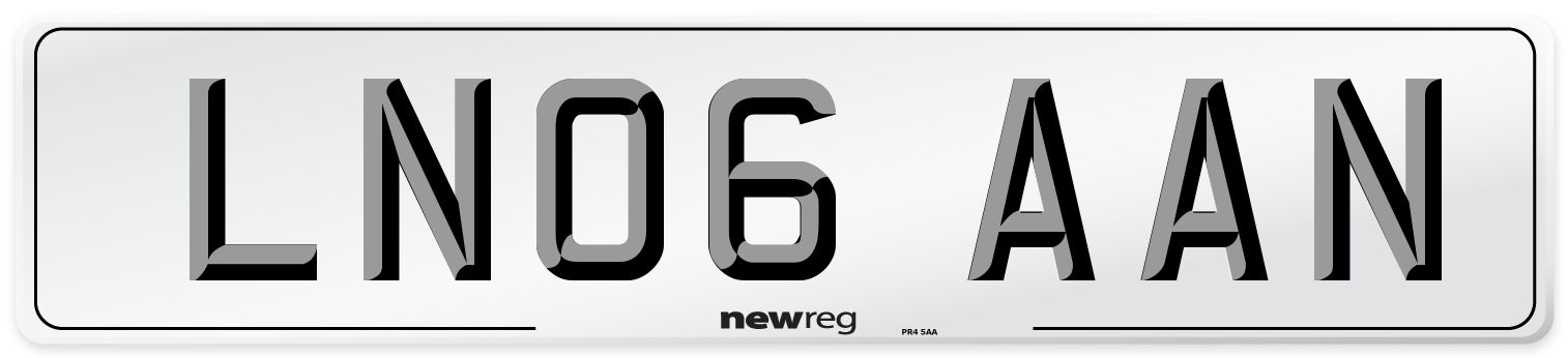 LN06 AAN Number Plate from New Reg